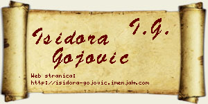 Isidora Gojović vizit kartica